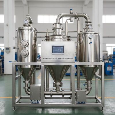 স্টেইনলেস স্টিল316L স্প্রে ড্রায়িং মেশিন, ইনলেট তাপমাত্রা 140-350 স্বয়ংক্রিয় নিয়ন্ত্রণ এবং আউটলেট তাপমাত্রা 80-90 ডিগ্রি শিল্প কারখানার জন্য