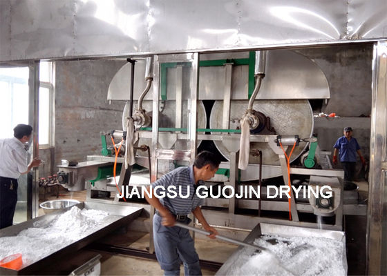 বেগুনি আলুর জন্য খাদ্যদ্রব্য স্ক্র্যাপার ডাবল ড্রাম ড্রায়ার 1.5M ব্যাস
